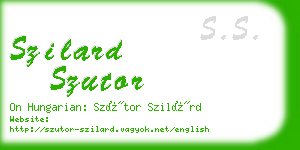 szilard szutor business card